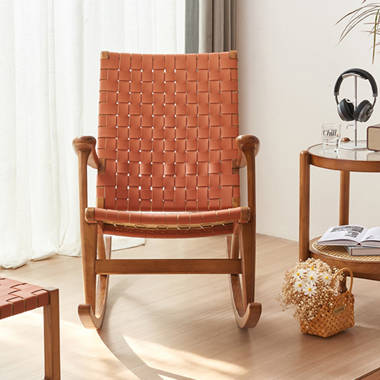 Woven rope rocking online chair